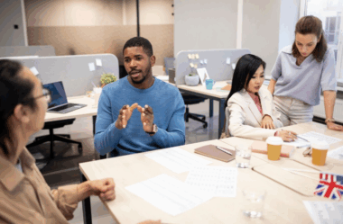 Reuniões internacionais com o curso de inglês para negócios